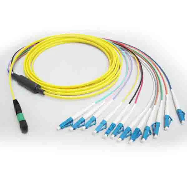 3.0มม. แจ็คเก็ต MPO Ribbon Pigtails LC SC Fanout Kit สายออปติคัล